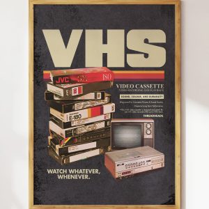 Vintage VHS Tapes Art Print