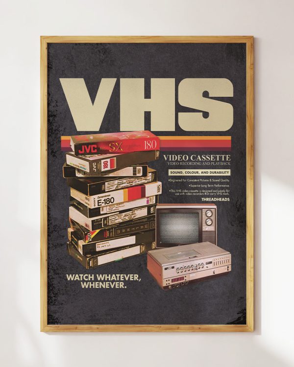 Vintage VHS Tapes Art Print