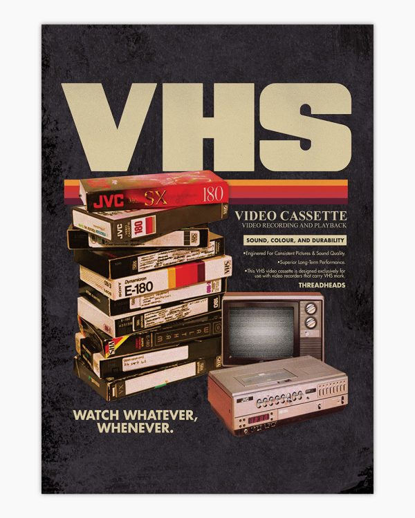 Vintage VHS Tapes Art Print