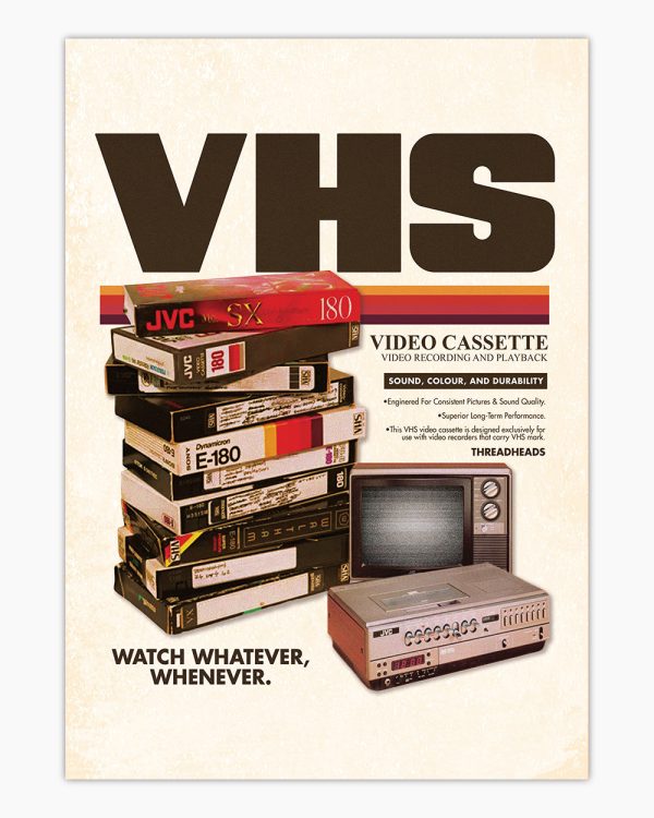 Vintage VHS Tapes Art Print