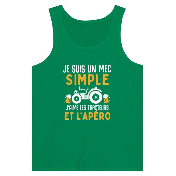 Debardeur Agriculteur Je suis un mec simple j’aime les tracteurs et l’apero