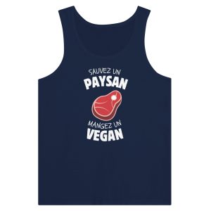 Debardeur Agriculteur Sauvez un paysan mangez un vegan 3