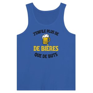 Debardeur Biere J'enfile plus de biere que de buts 1 Debardeur Biere Jenfile plus de biere que de buts 2