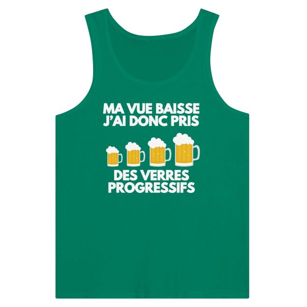 Debardeur Biere Ma vue baisse j’ai donc pris des verres progressifs