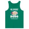 Debardeur Rugby Au rugby on n&rsquo;a jamais bobo on laisse ca aux footballeurs