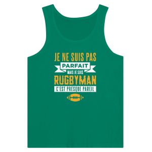 Debardeur Rugby Je ne suis pas parfait mais je suis rugbyman c’est presque pareil Debardeur Rugby Je ne suis pas parfait mais je suis rugbyman c’est presque pareil