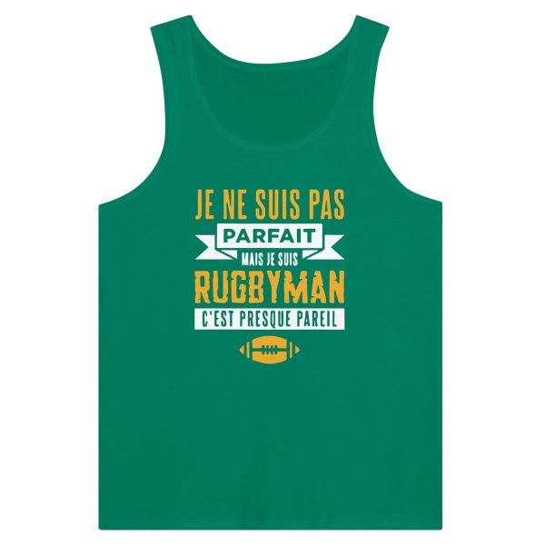 Debardeur Rugby Je ne suis pas parfait mais je suis rugbyman c’est presque pareil