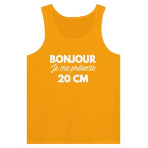 Debardeur beauf Bonjour je me presente 20 cm