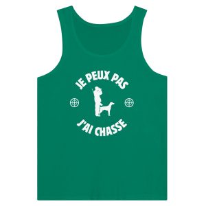 Debardeur chasseur Je peux pas j'ai chasse 1 Debardeur chasseur Je peux pas jai chasse 2