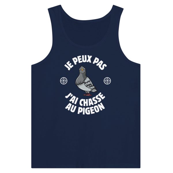 Debardeur chasseur Je peux pas j’ai chasse au pigeon