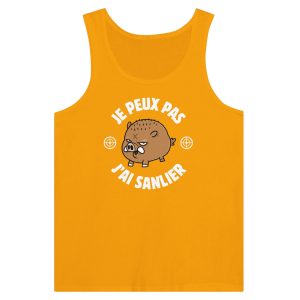 Debardeur chasseur Je peux pas j’ai sanglier Debardeur chasseur Je peux pas j’ai sanglier