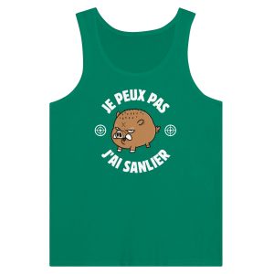 Debardeur chasseur Je peux pas j&rsquo;ai sanglier