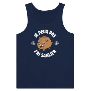 Debardeur chasseur Je peux pas jai sanglier 3