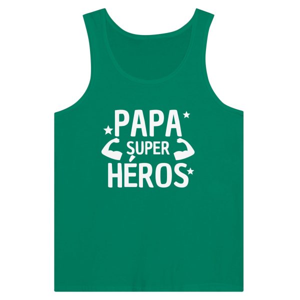 Debardeur papa Papa super heros