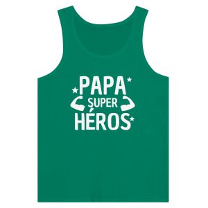 Debardeur papa Papa super heros Debardeur papa Papa super heros