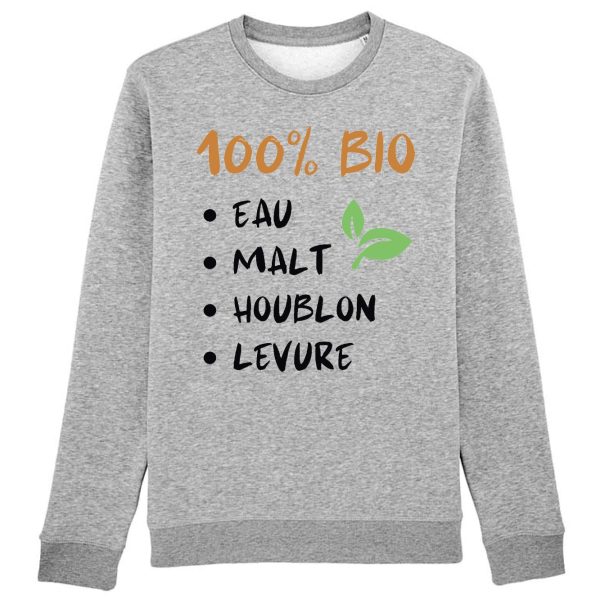 Sweat Adulte 100 bio eau malt houblon levure