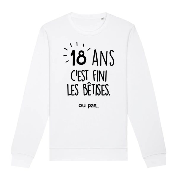 Sweat Adulte Anniversaire 18 ans