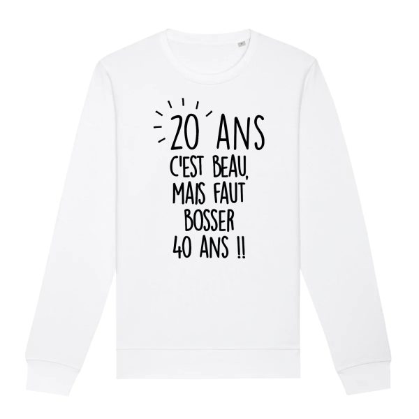 Sweat Adulte Anniversaire 20 ans