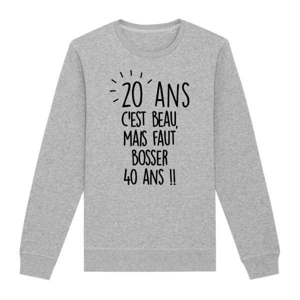 Sweat Adulte Anniversaire 20 ans