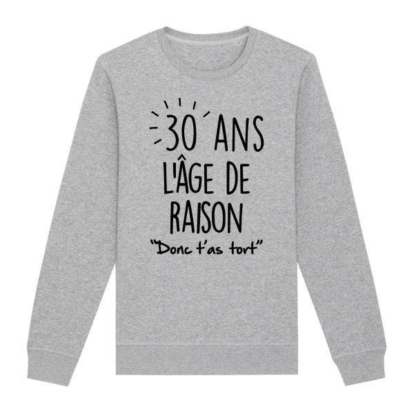 Sweat Adulte Anniversaire 30 ans