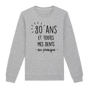 Sweat Adulte Anniversaire 80 ans