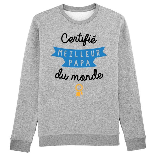 Sweat Adulte Certifie meilleur papa du monde