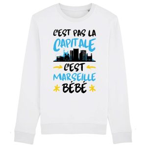 Sweat Adulte C’est pas la capitale c’est Marseille bebe Sweat Adulte C’est pas la capitale c’est Marseille bebe