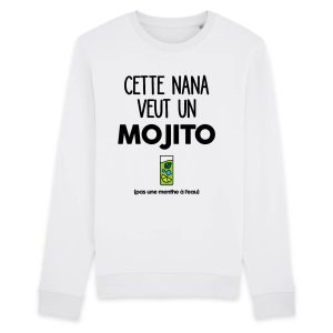 Sweat Adulte Cette nana veut un mojito