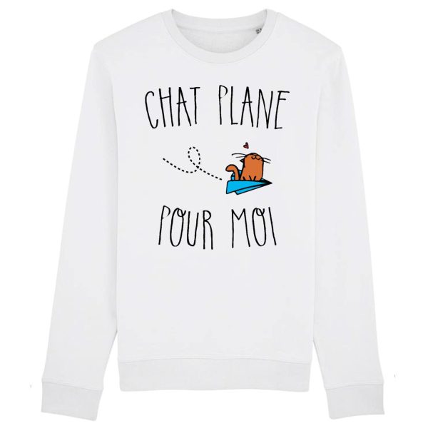 Sweat Adulte Chat plane pour moi