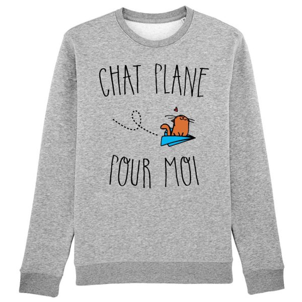 Sweat Adulte Chat plane pour moi