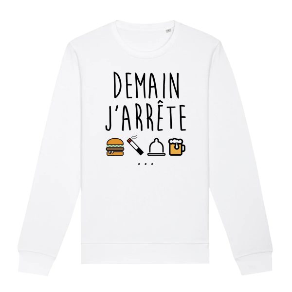 Sweat Adulte Demain j’arrete