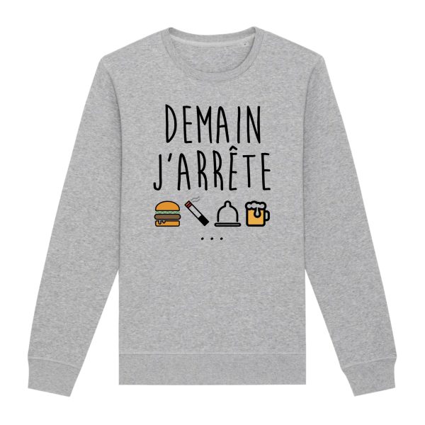 Sweat Adulte Demain j’arrete