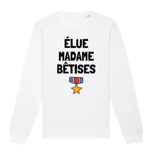 Sweat Adulte Elue madame betises