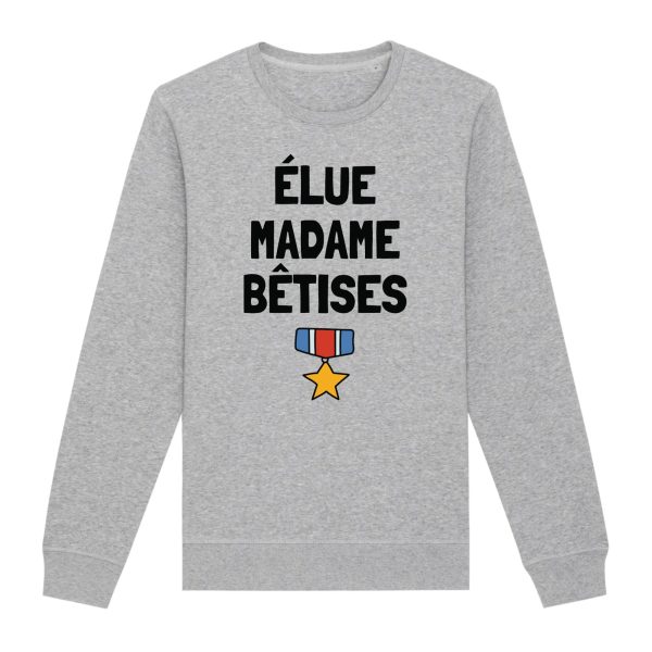 Sweat Adulte Elue madame betises