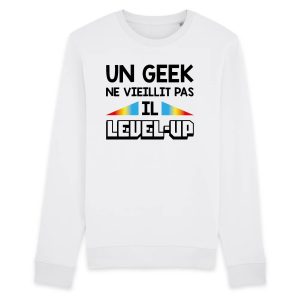 Sweat Adulte Geek level-up