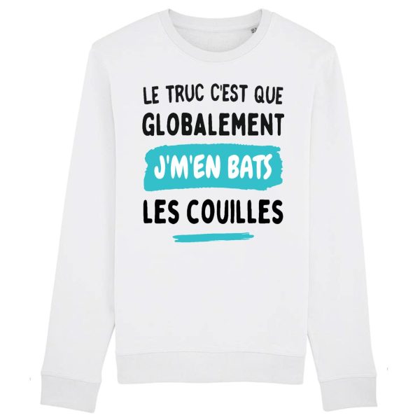 Sweat Adulte Globalement j’m’en bats les couilles