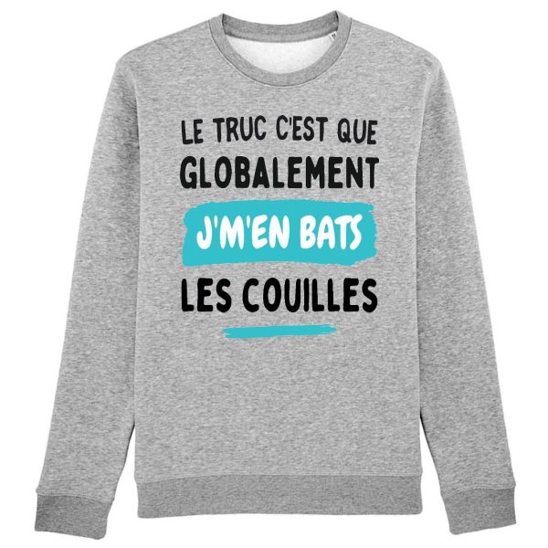 Sweat Adulte Globalement j’m’en bats les couilles