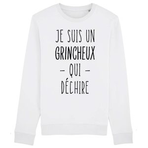 Sweat Adulte Grincheux qui dechire