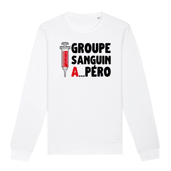 Sweat Adulte Groupe sanguin Apero