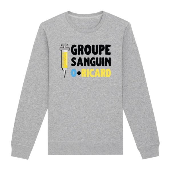 Sweat Adulte Groupe sanguin O + Ricard