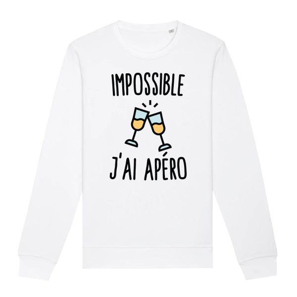 Sweat Adulte Impossible j’ai apero