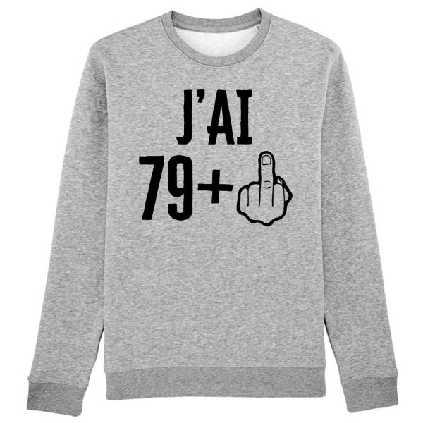 Sweat Adulte J’ai 80 ans 79 + 1