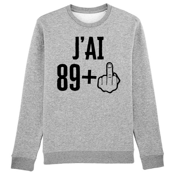 Sweat Adulte J’ai 90 ans 89 + 1