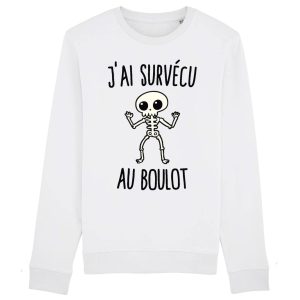 Sweat Adulte Jai survcu au boulot 1