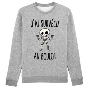 Sweat Adulte Jai survcu au boulot 2