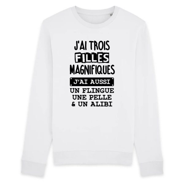 Sweat Adulte J’ai trois filles magnifiques