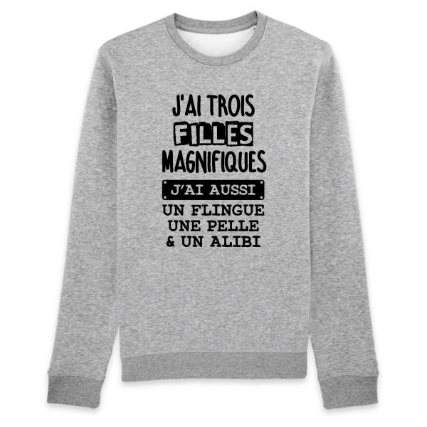 Sweat Adulte J’ai trois filles magnifiques