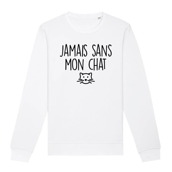 Sweat Adulte Jamais sans mon chat