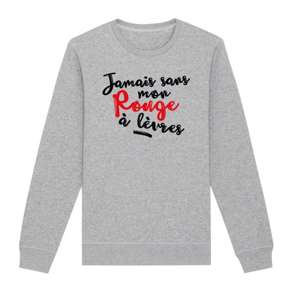 Sweat Adulte Jamais sans mon rouge a levres