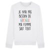 Sweat Adulte Je n’ai pas besoin de Google